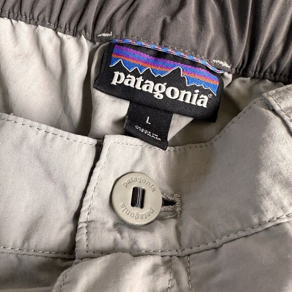 Patagonia Shorts Mens Large Gray Sandy Cay 10" Utility Cargo Zip Pocket Hybrid - Picture 3 of 5